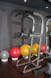 Exercise Balls and Ab/Pull Up Station
