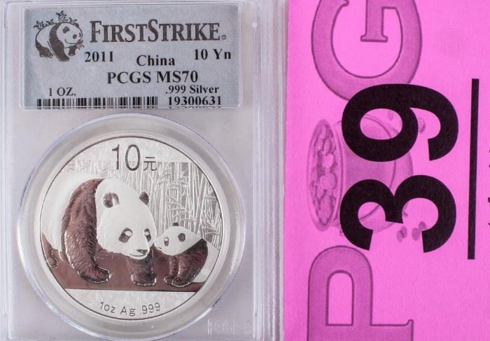 Lot 39 - Coin 2011 China Panda PCGS MS70