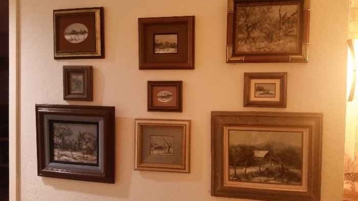 Landscape paintings by local Central Texas Artist's Ron Vaughan. 
