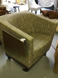 Midcentury arm chair with built in tray