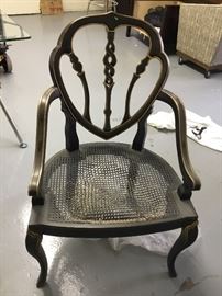 Antique chair in need of caning or upholstery 
