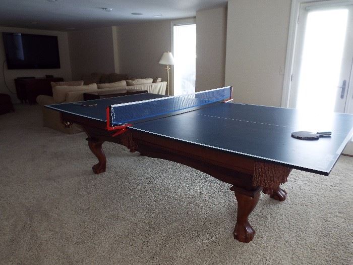 Brunswick pool table with ping pong table top