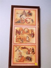 Vintage alphabet print
