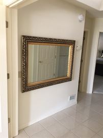 Framed mirror approx 51 inch length and 38 inch ht