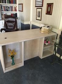 front view of desk