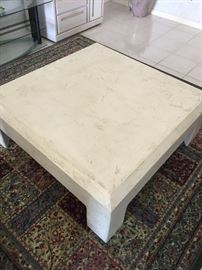 Another coffee table, white/cream color  approx 41 inch x 41 inch by 15 inch  ht