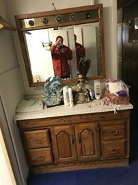 Bathroom vanity and medicine cabinets