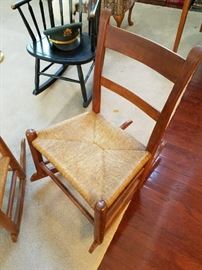 Rush Seat Antique Rocker