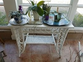 Wicker Rattan Table
