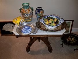 Early 1900's Marble Tables and there are several of various sizes.