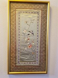 Asian Embroidered Silk Piece