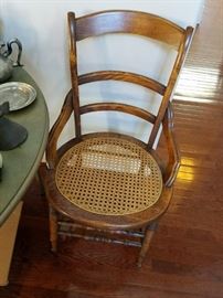 Several Cane Seat Antique Chairs in Good condition