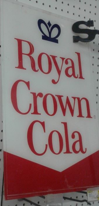 Lucite Royal Crown Cola Sign 