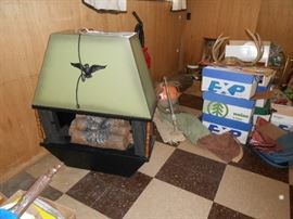 Previously mounted 1980's and in-use fireplace