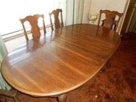 Queen Anne dining room table with leaf