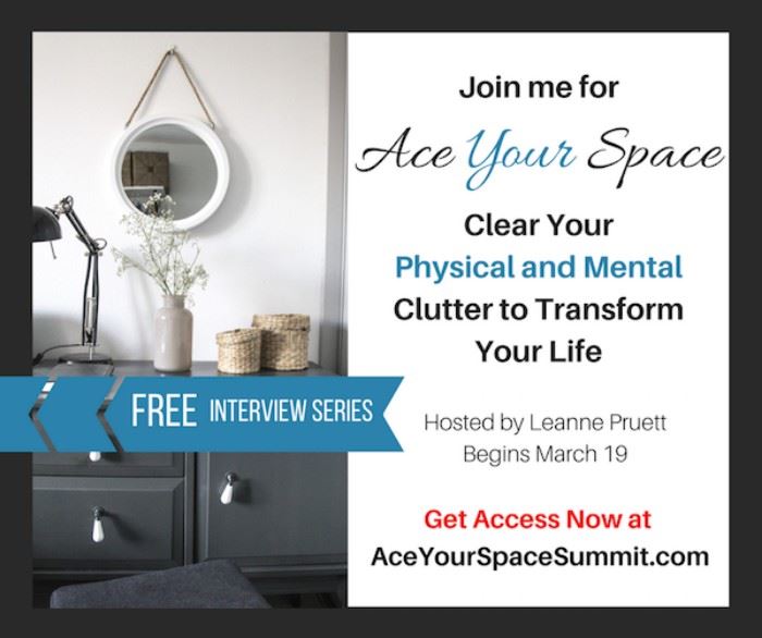 My segment is March 23rd!  Join us beginning 3/19 for the FREE #AceYourSpace Summit: Clear Your Physical and Mental Clutter to Transform Your Life. http://aceyourspacesummit.com/Victoria