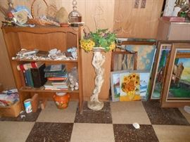 Paintings, shelf etc