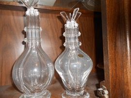Bohemian glass 4-wine decanters
