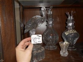 Cambridge glass Heron 1930's