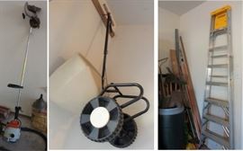 Lawn and garden: spreader, ladders, shovels/rakes, edger and more