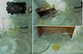 Clear glass, pressed glass, American Brilliant