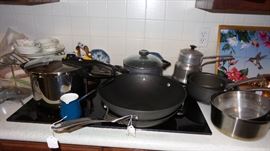 Calphalon, pressure cookers, serving trays