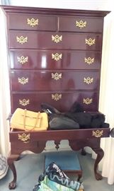 Cherry very tall chest