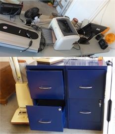 file cabinets 2-drawer and 4-drawer, scanner, printer, monitor