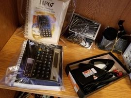 TI calculators, slide rules, gps units, engineering books