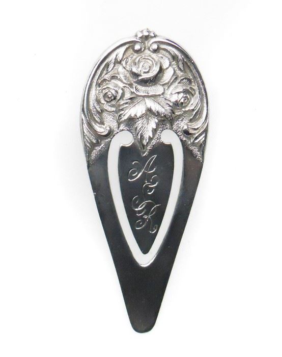 S. KIRK & SON STERLING SILVER REPOUSSE BOOKMARK