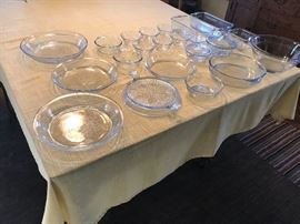 23 Pieces Of Anchor Hocking “Blue” Fire King Glassware.  Will be priced separately.