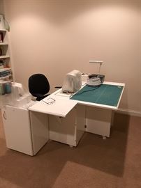 HORNS  Unique Add On Modules Sewing Table/Desk One Piece but really extends!