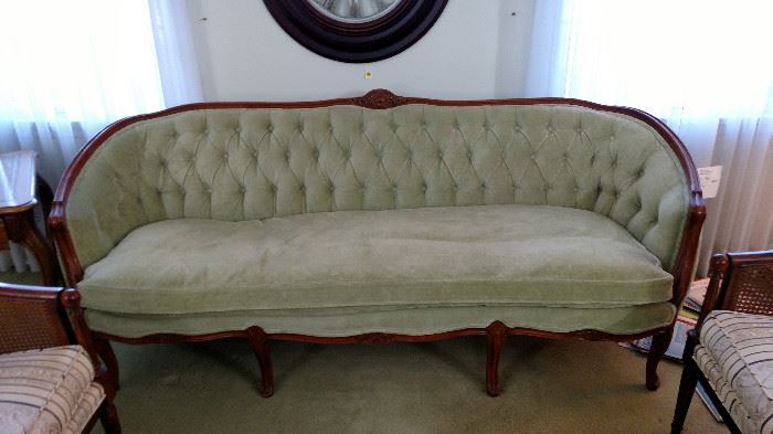 This is a pale green with feather cushion