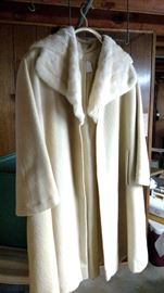 vintage wool coat with fur collar