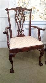 arm chair to the table