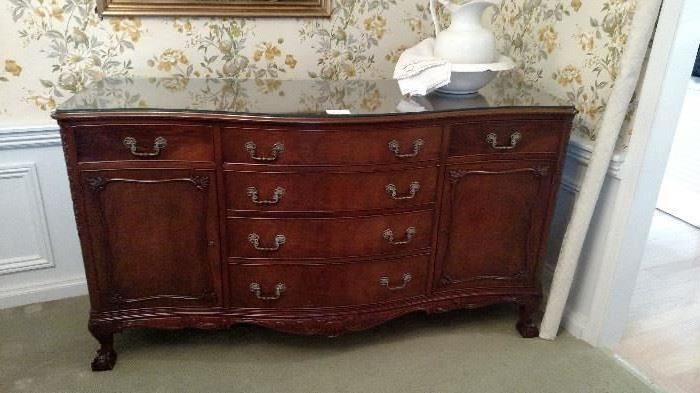 Antique curved top with glass beautiful detail