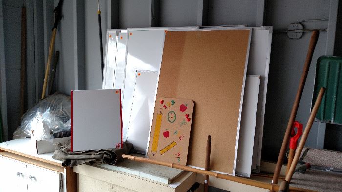 dry eraser boards and cork boards
