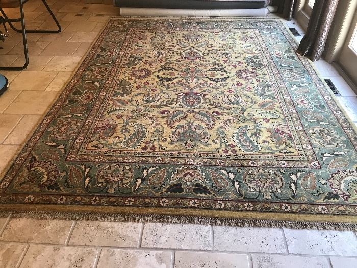 This fantastic area rug is 150" long x 108"wide