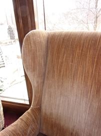 Copper wing back chair