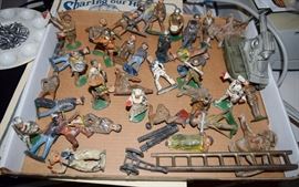 vintage metal toy soldiers