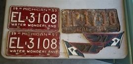 vintage license plates