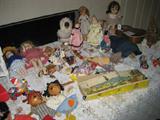 Dolls, Pelham puppets, tightrope walker in box