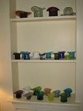 Glass hat collection, Fenton, Blenko, more