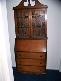 1930's Glass Front Secretary
