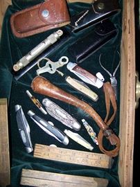 Old Pocket Knives and Billy Club