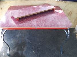 Red Cracked Ice Table