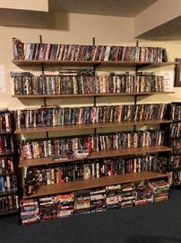 Hundreds of DVDs