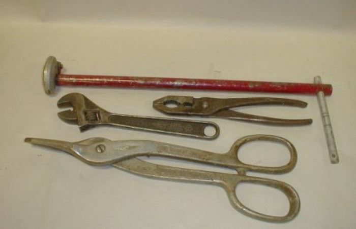 tin snips, wrenches