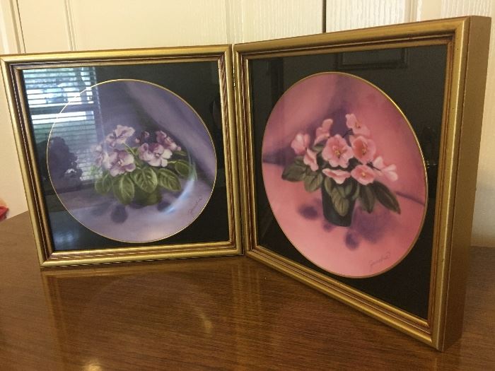 framed  collector plates 