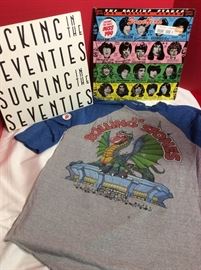 Rolling Stones concert shirts and albums